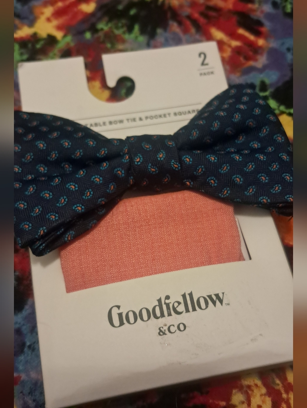 New Goodfellow & CO. Adjustable Bow Tie & Pocket Square